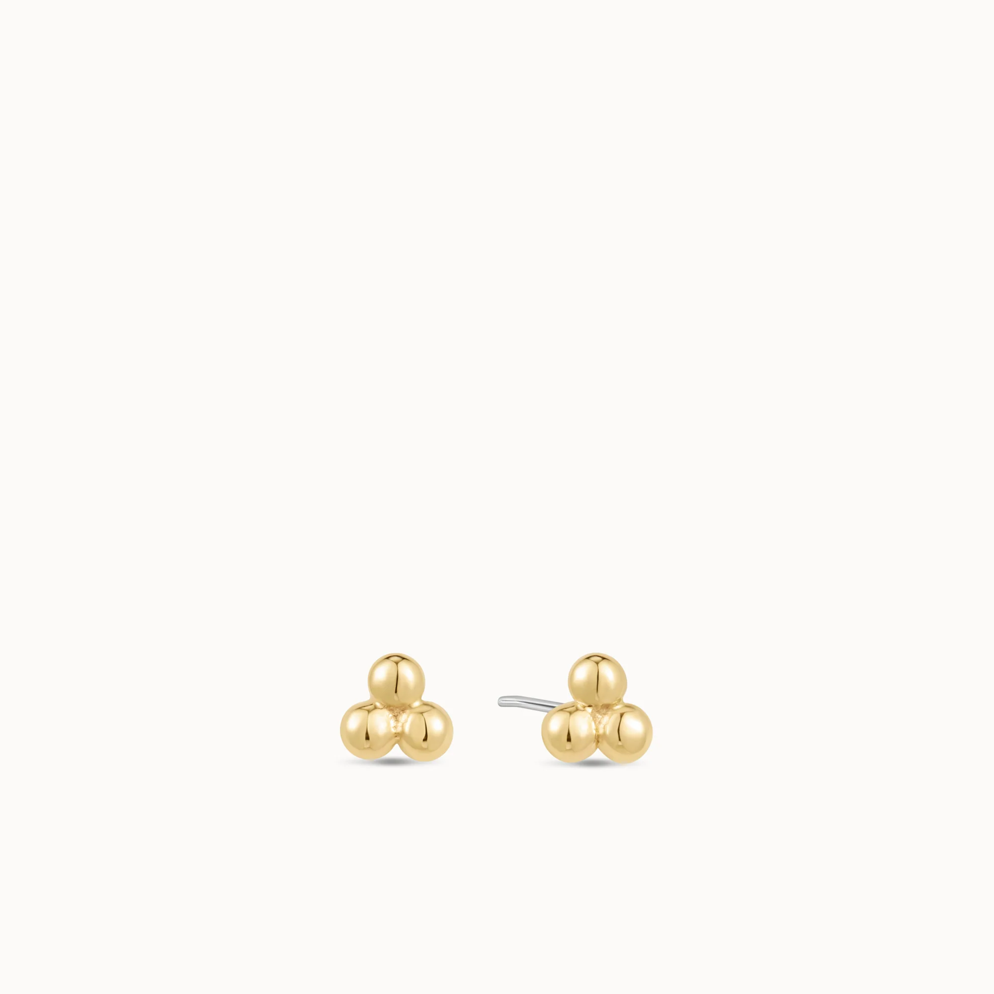 14k Ball Trinity Flat Back Stud - Image 2