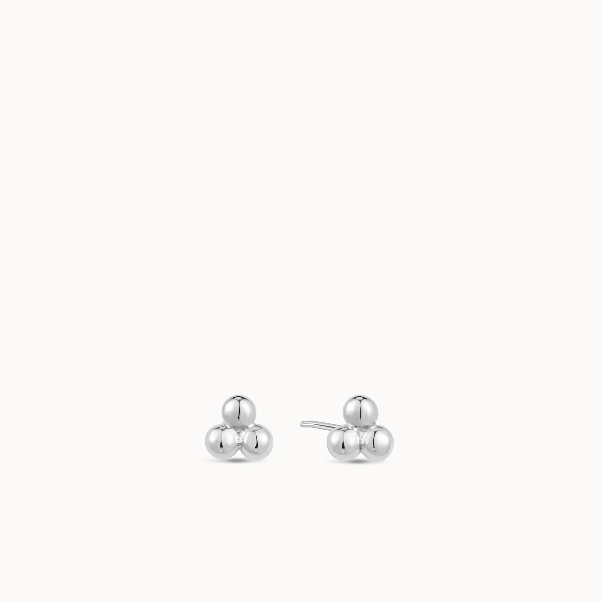 14k Ball Trinity Flat Back Stud - Image 4