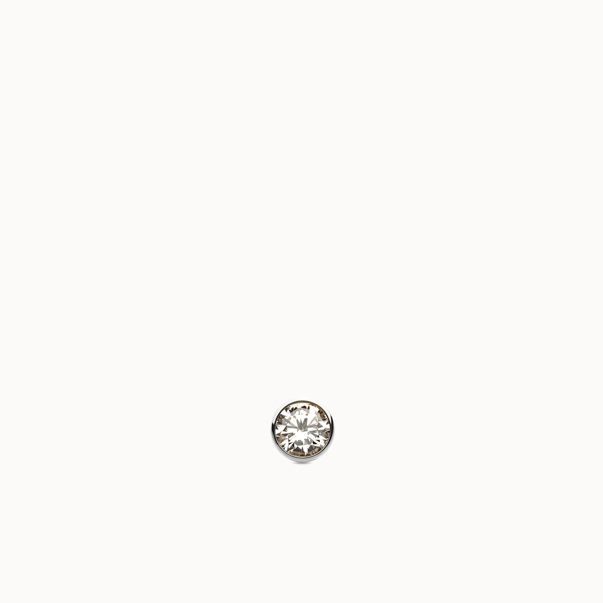 14k Lab Diamond Bezel Flat Back Stud - 2.5mm - Image 2