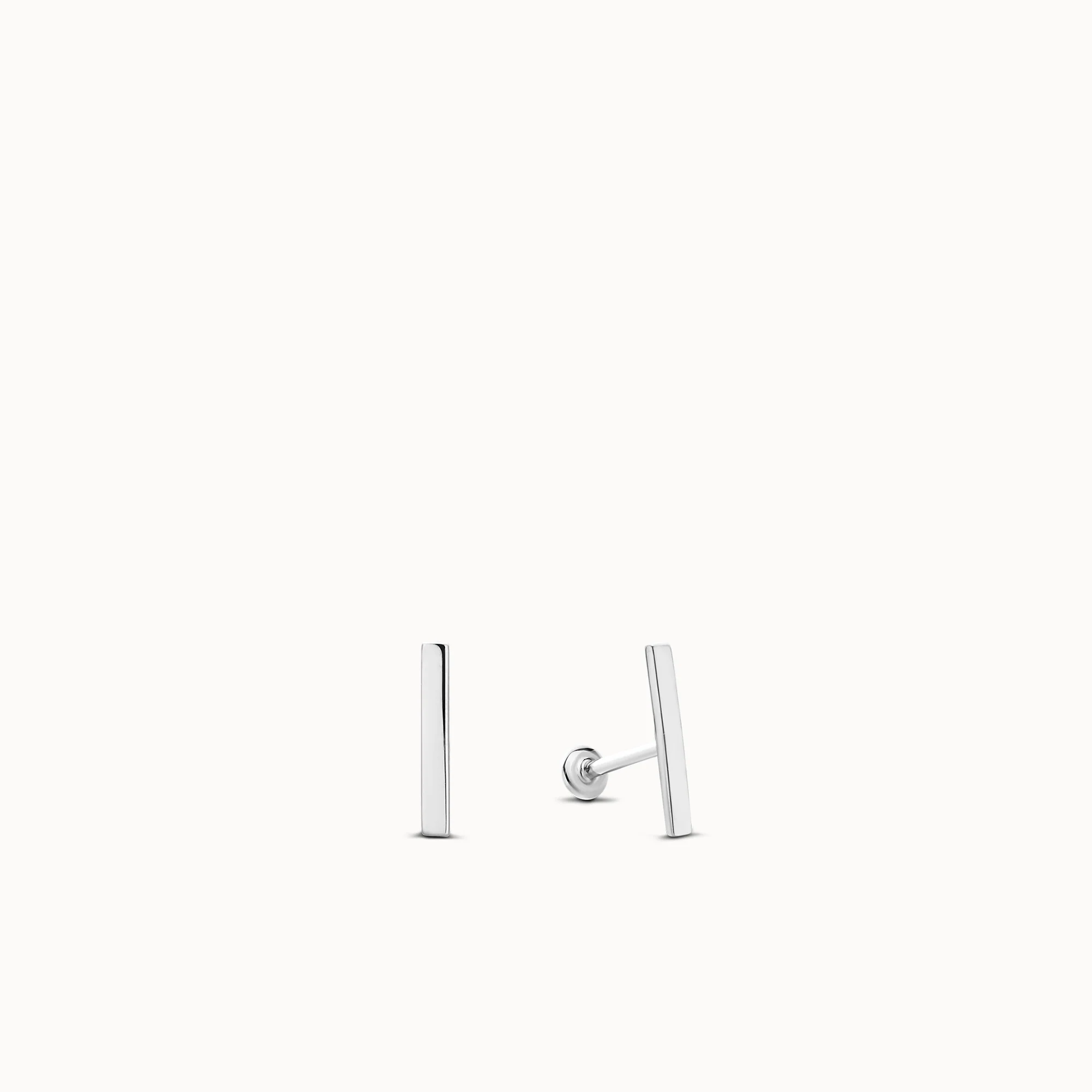 14k Flat Back Bar Stud - Image 4