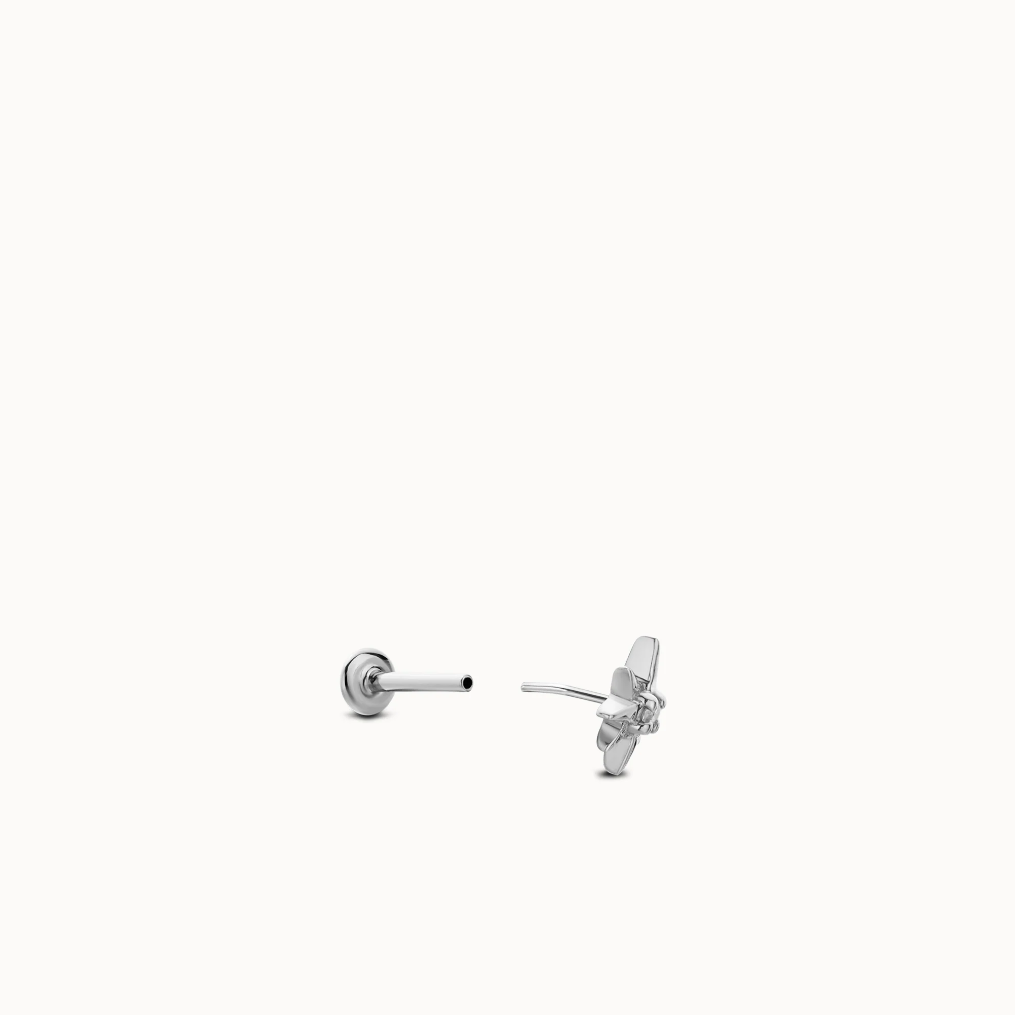 14k Flat Back Starburst Diamond Stud - Image 10