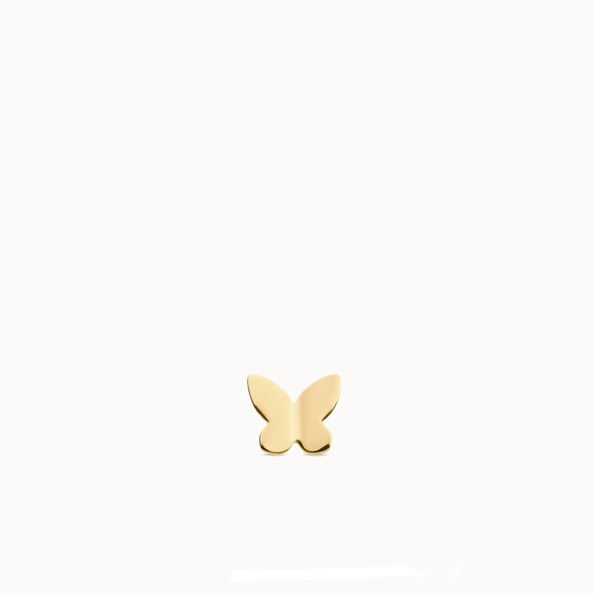 14k Butterfly Flat Back Stud