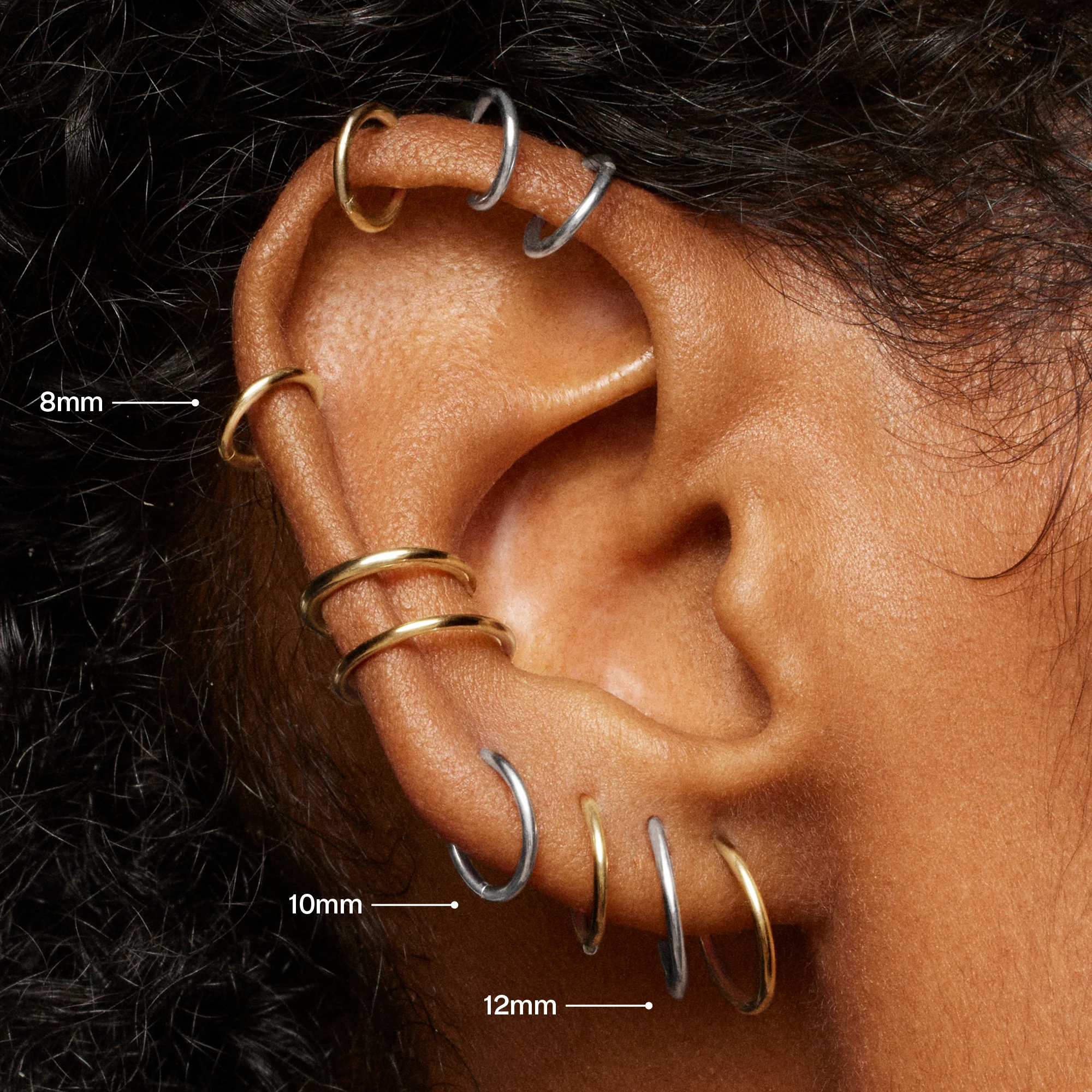 24k Endless Hoop 8mm - Image 6