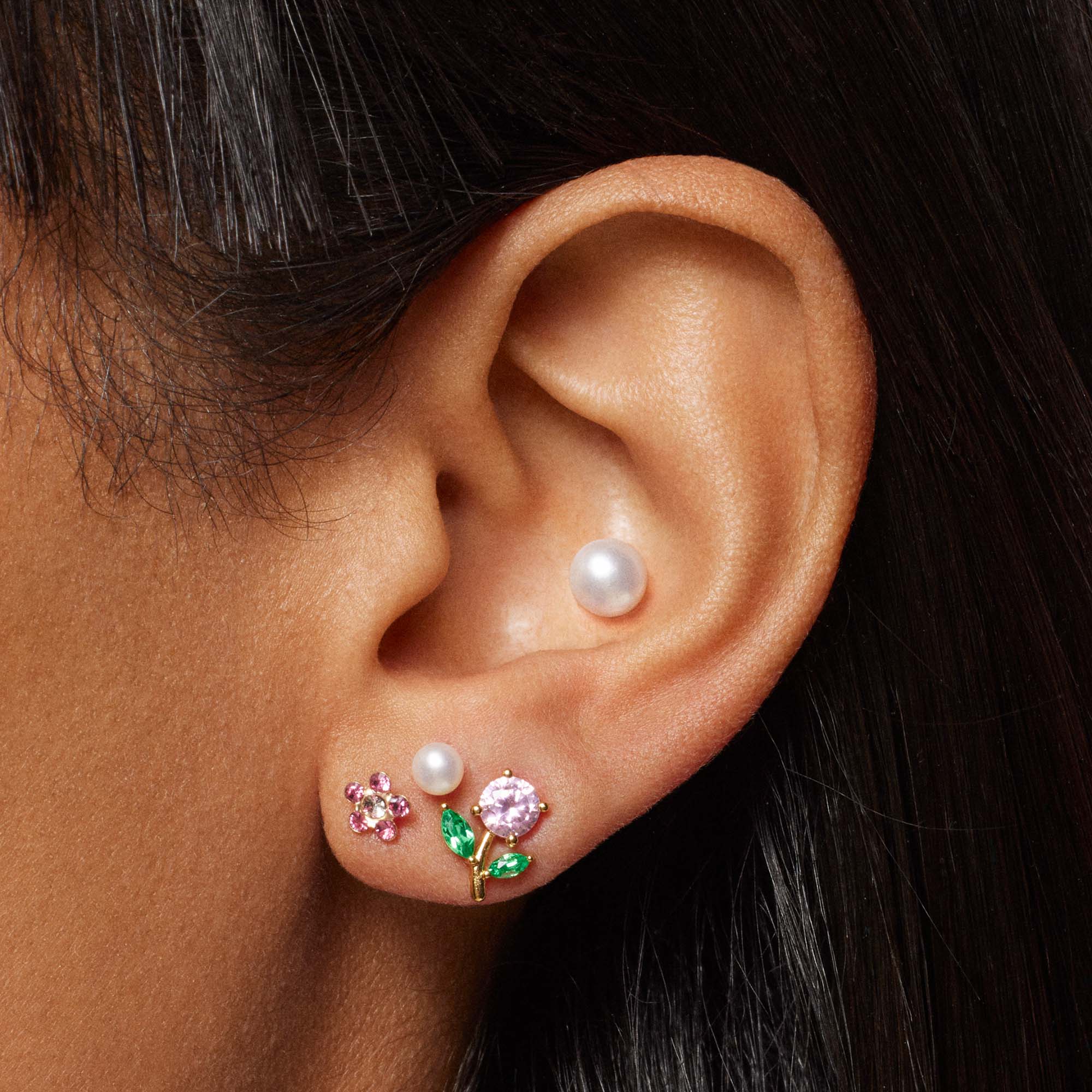 Crystal Flower Studs - Image 4