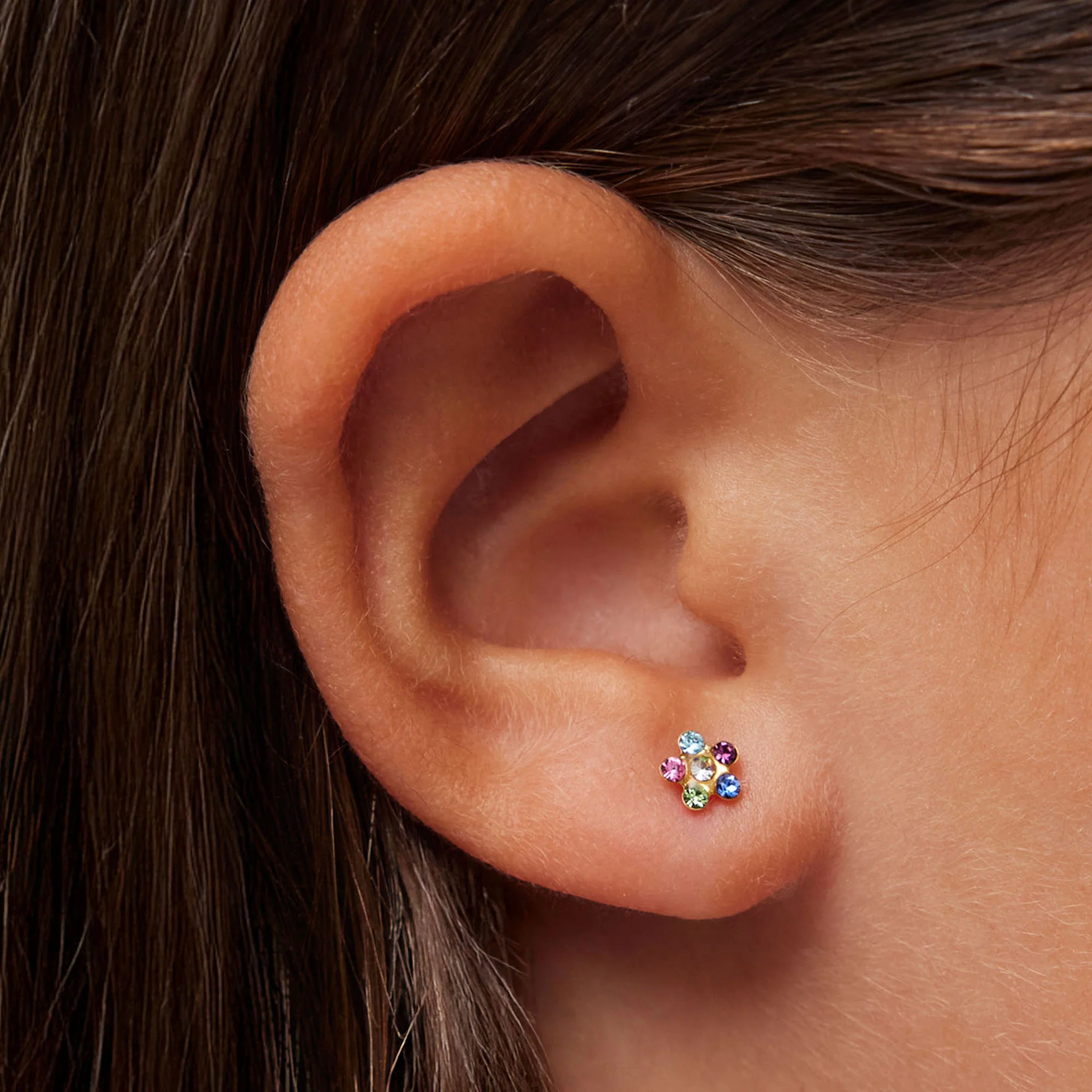 Crystal Flower Studs - Image 5