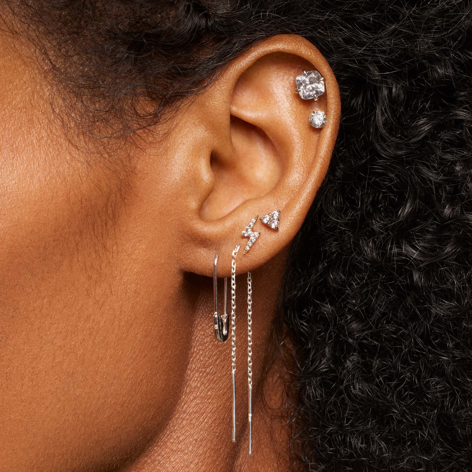 CZ Trinity Studs 4mm - Image 3