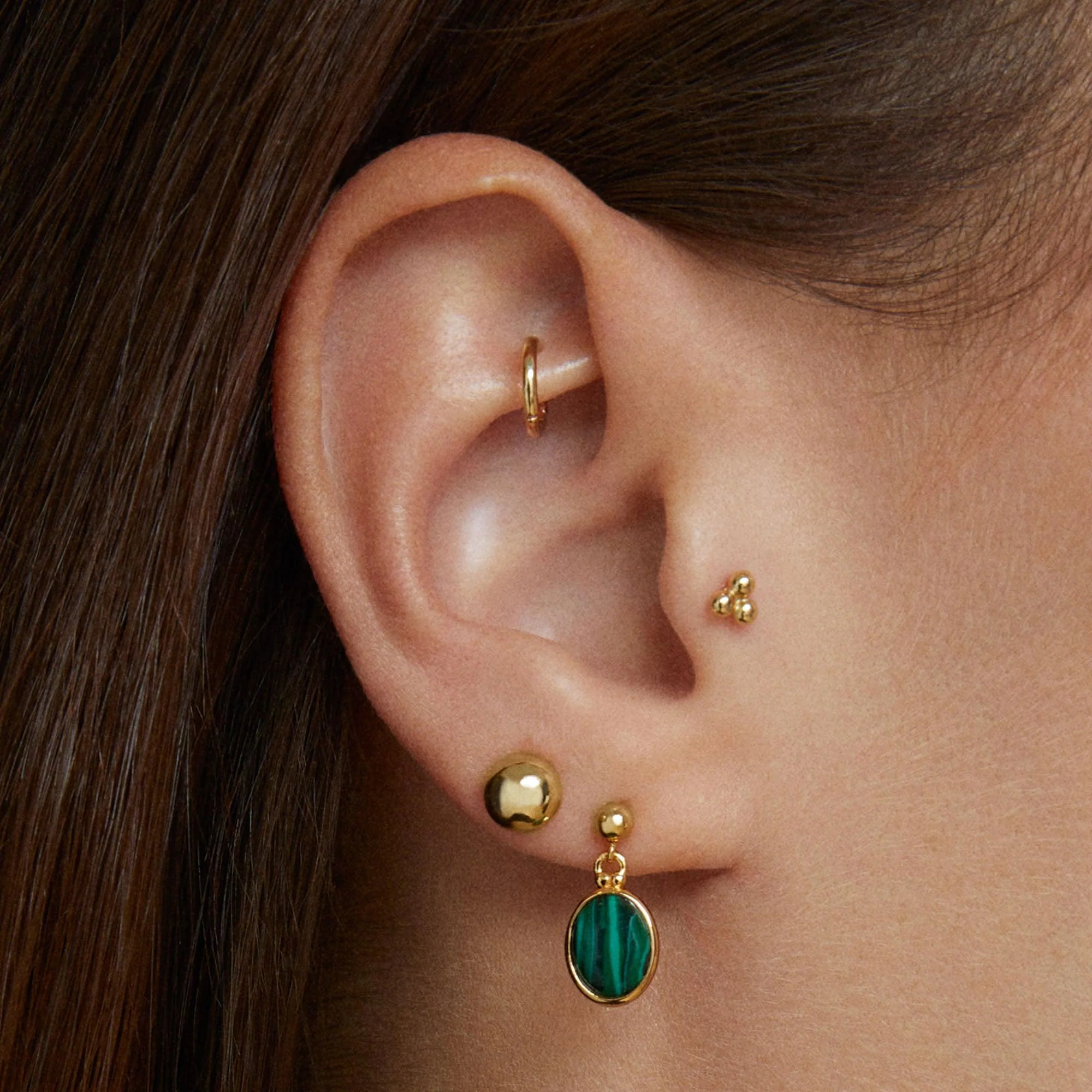 Malachite Drop Earrings - Image 2
