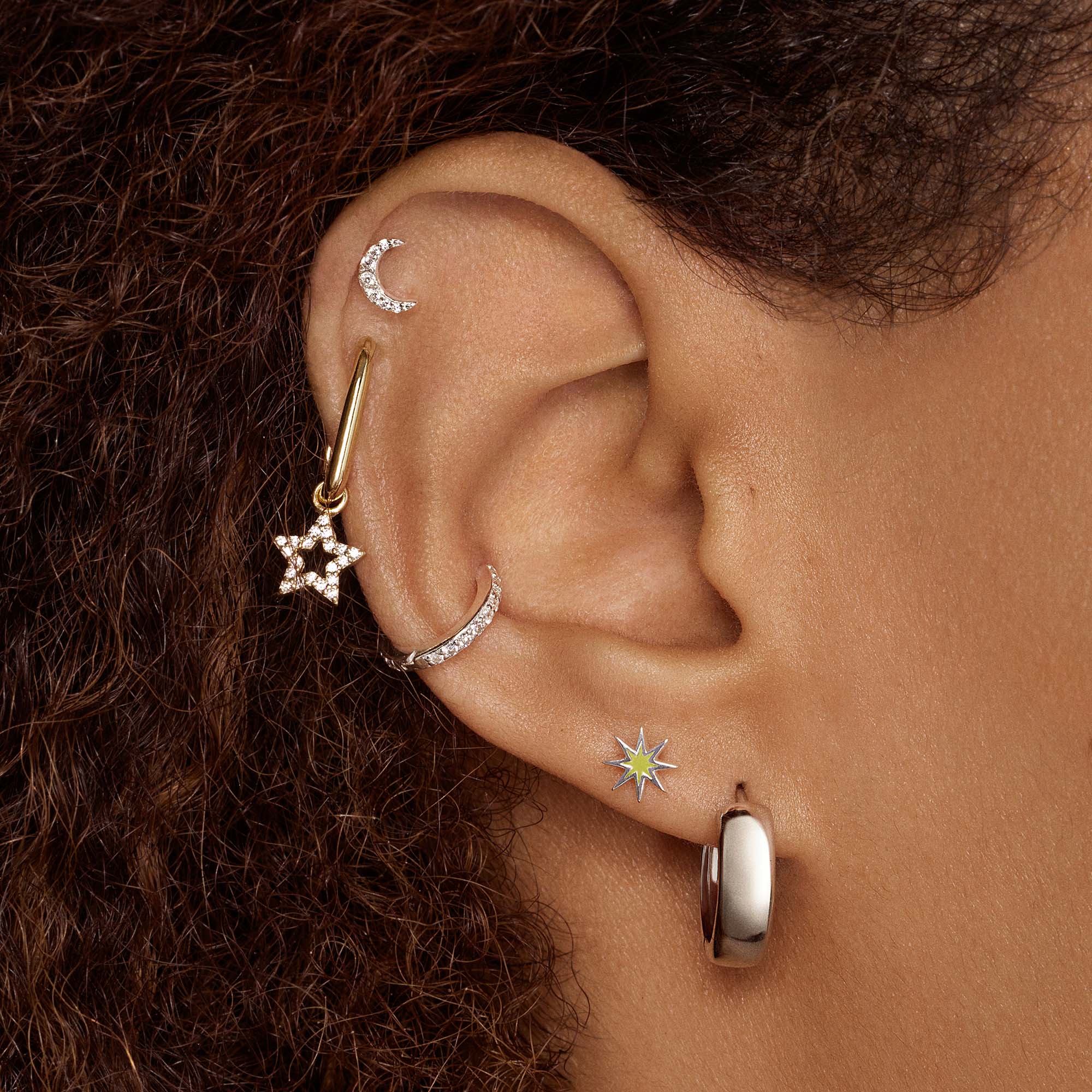 Moon CZ Studs - Image 3