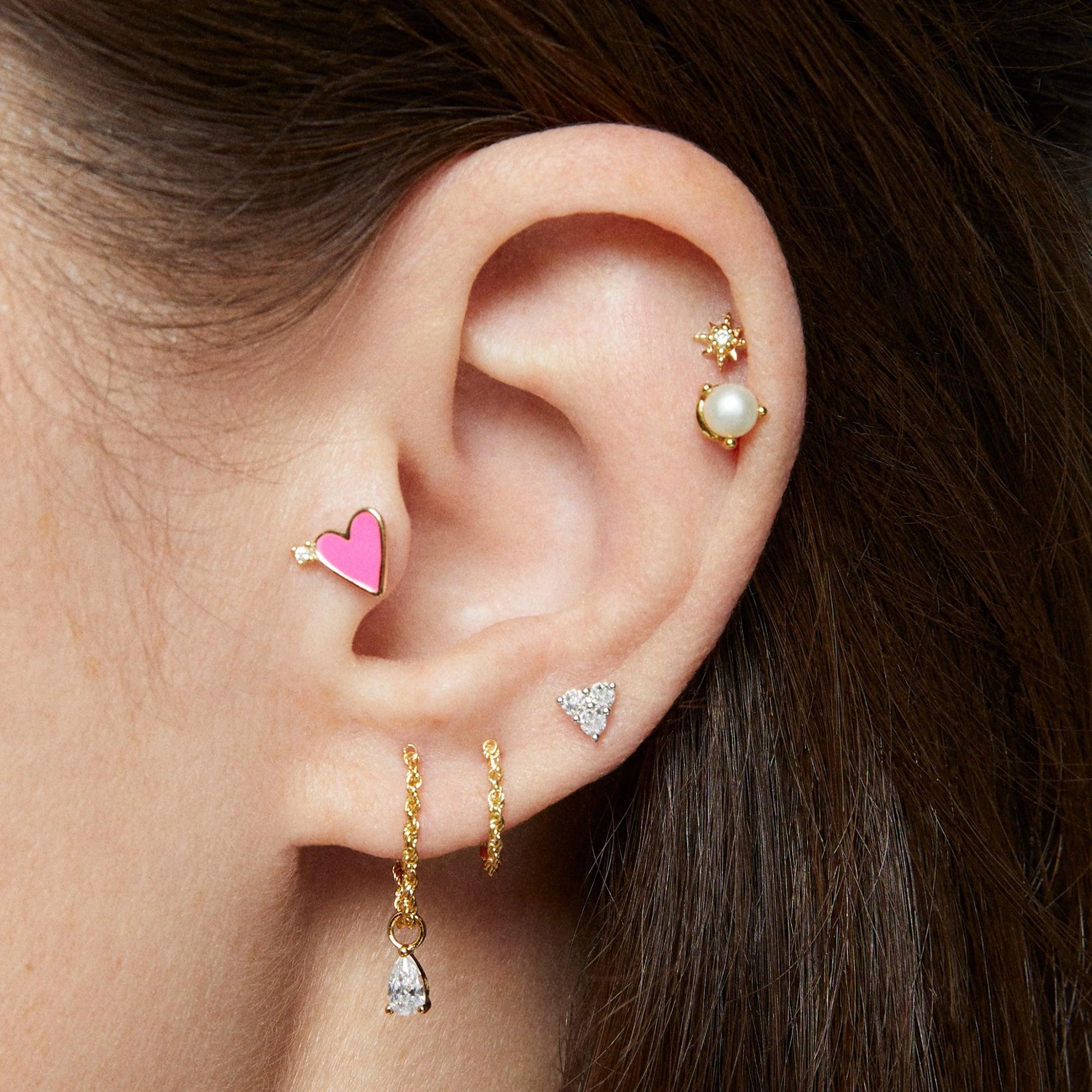 Neon Enamel Heart Studs - Image 7