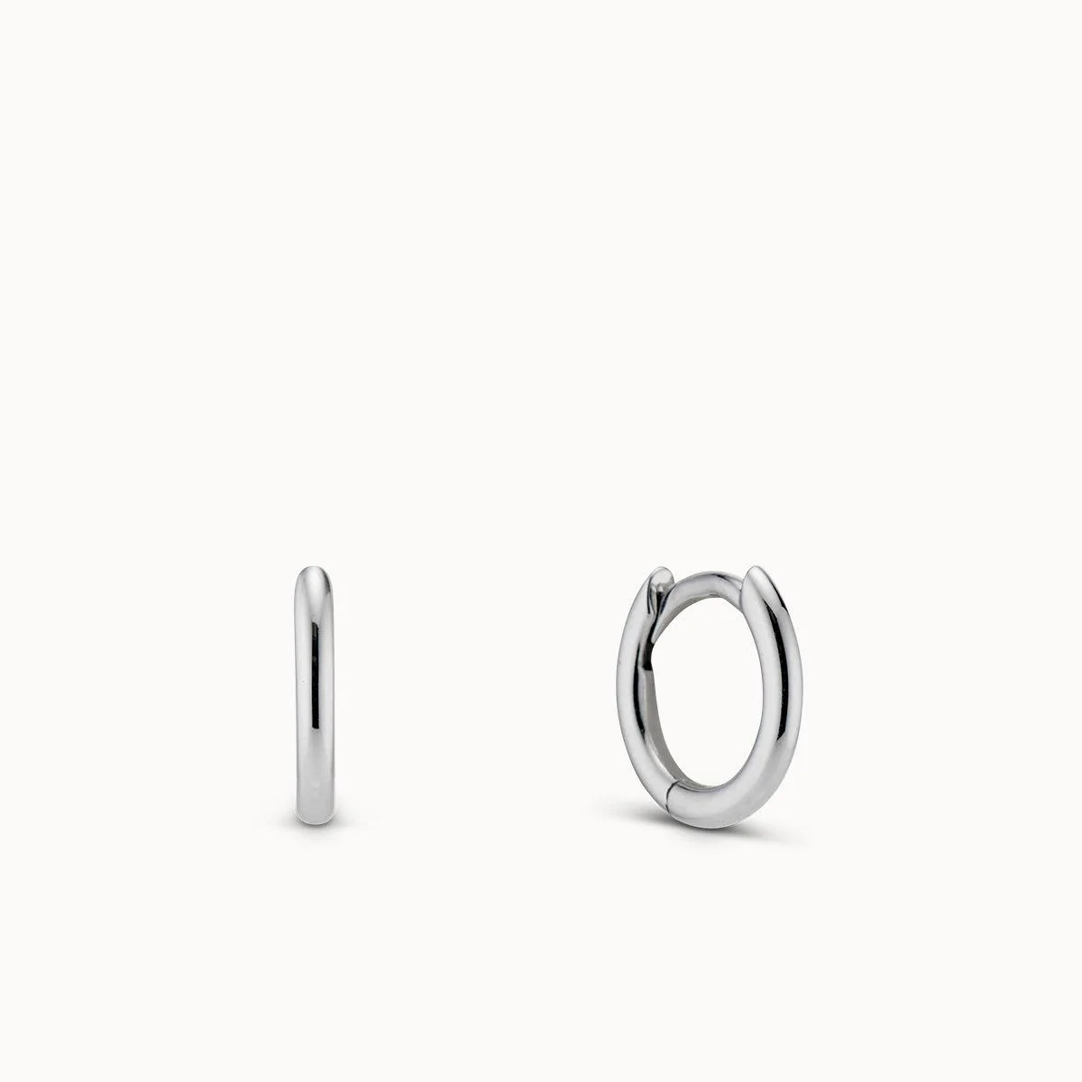 14k Plain Round Hoop 12mm - Image 2
