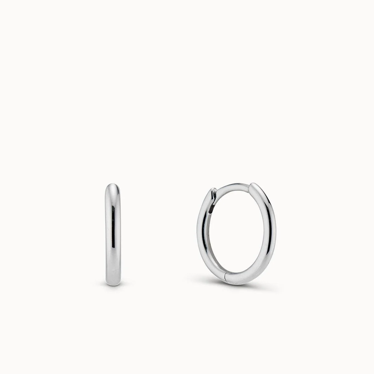 14k Plain Round Hoop 14mm - Image 2
