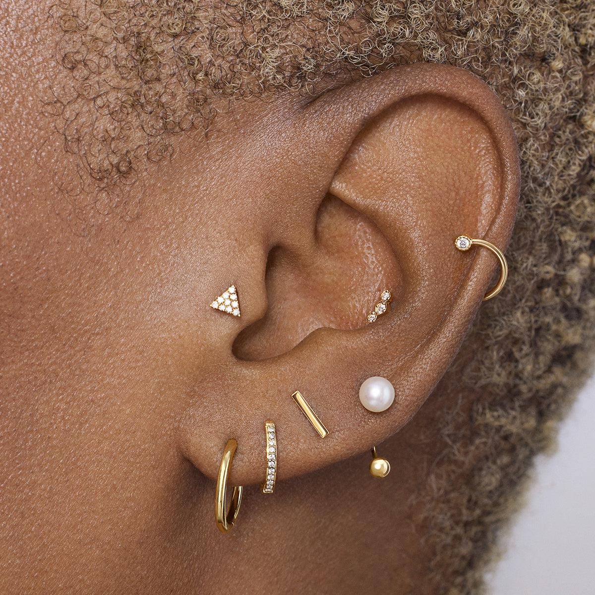14k Plain Round Hoop 14mm - Image 5