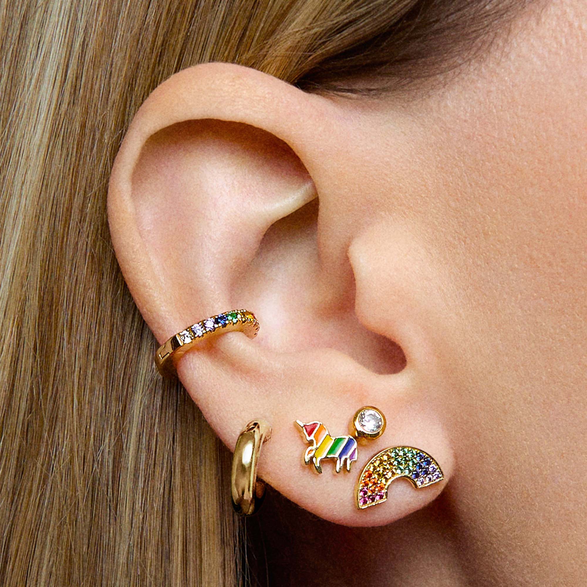 Rainbow Micro Pavé CZ Studs - Image 2