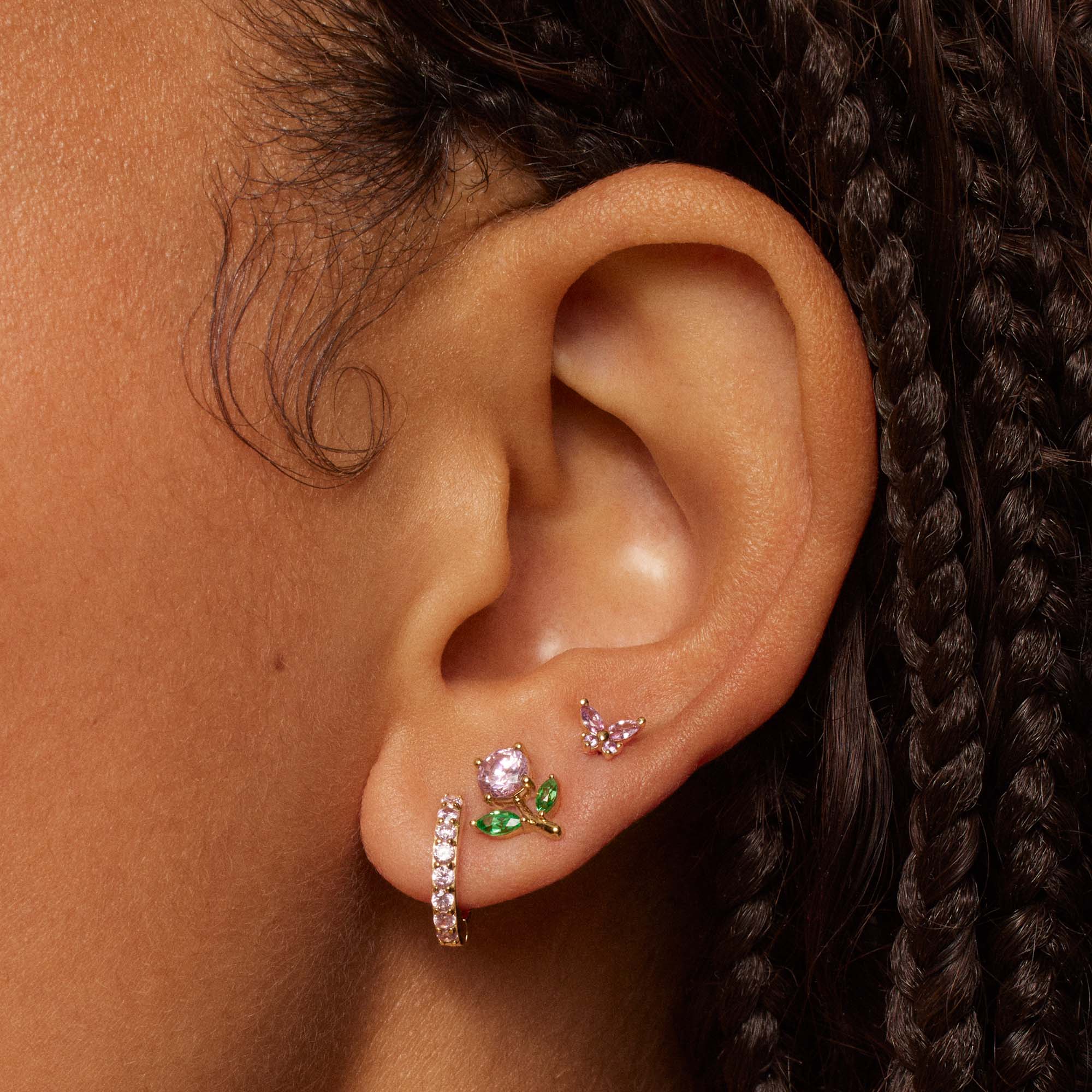 Rose Bud CZ Studs - Image 3