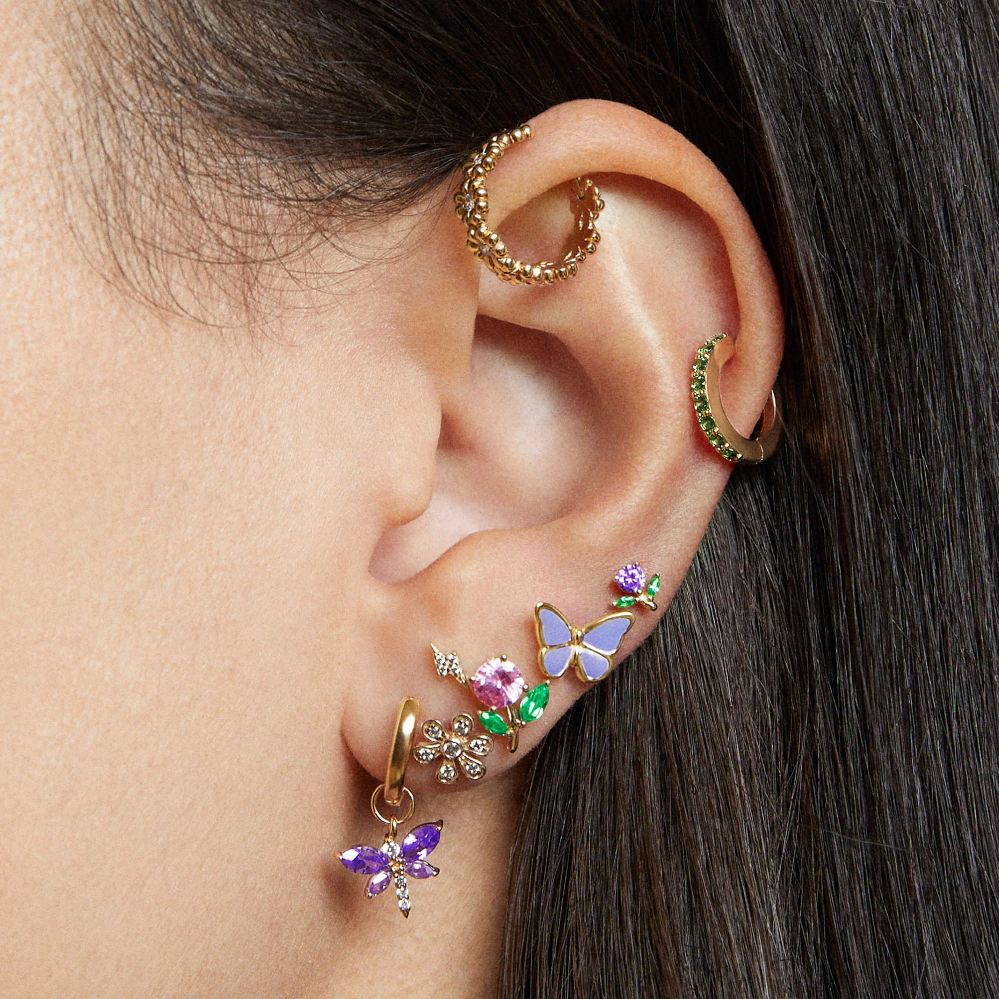 Rose Bud CZ Studs - Image 4