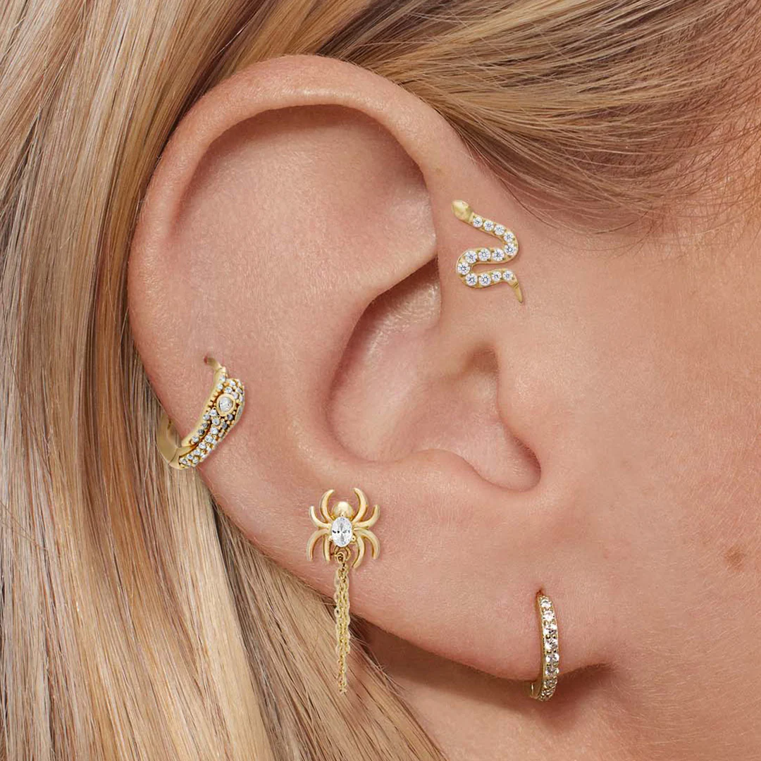 Spider Web Chain Hoops - Image 2