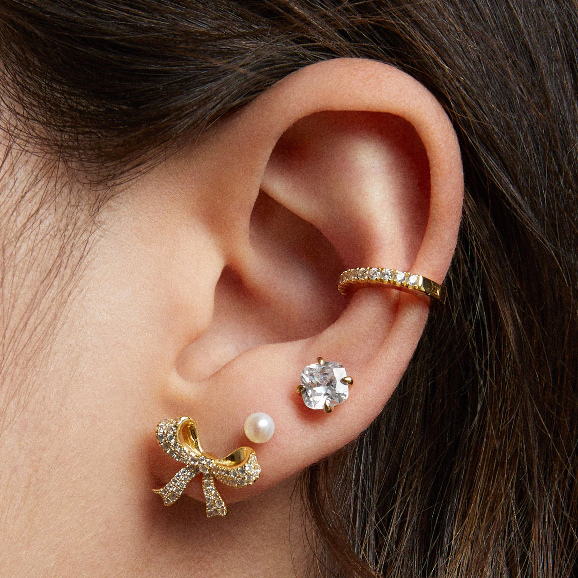 Take a Bow Pavé Studs - Image 3
