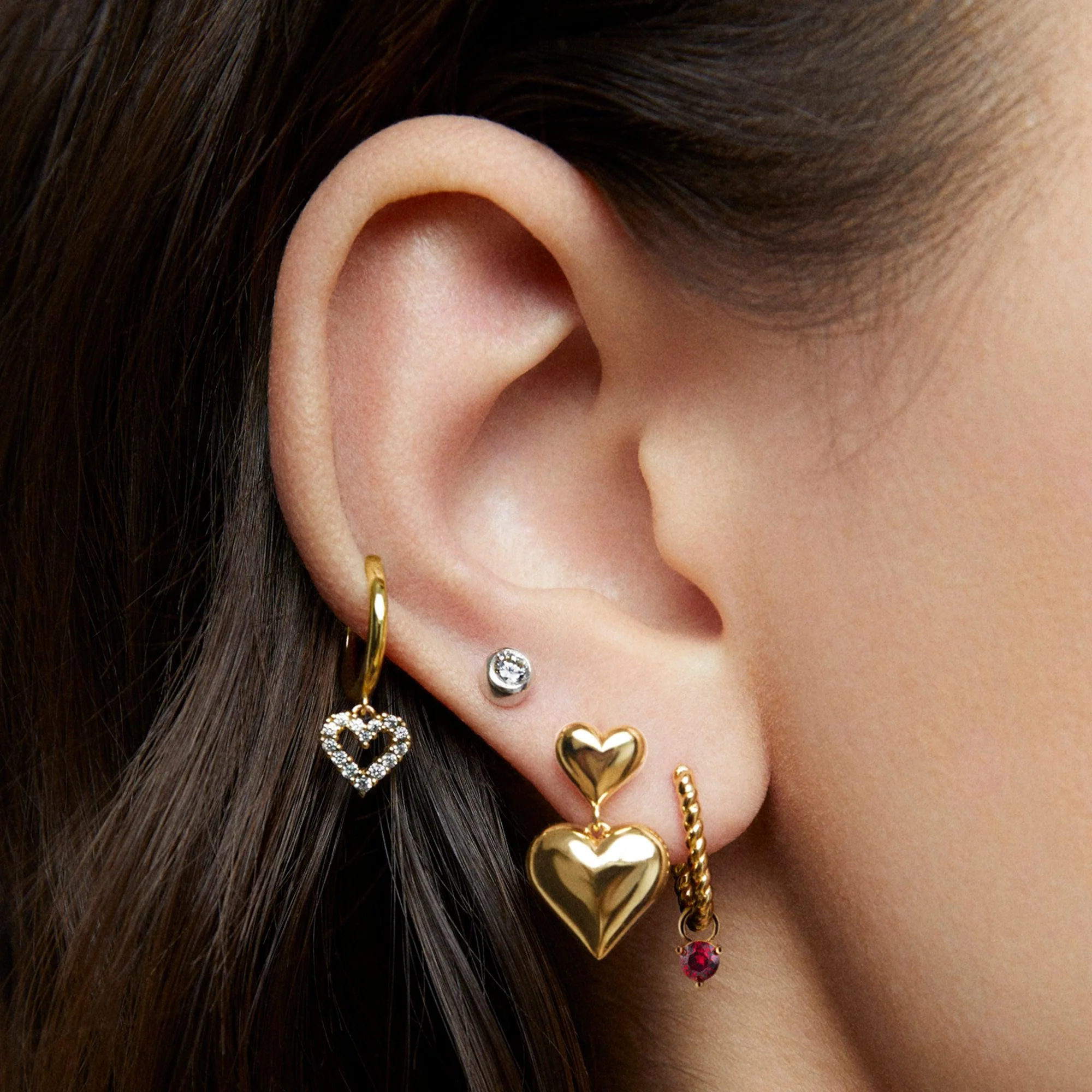 Two of Hearts Drop Earrings - Image 2